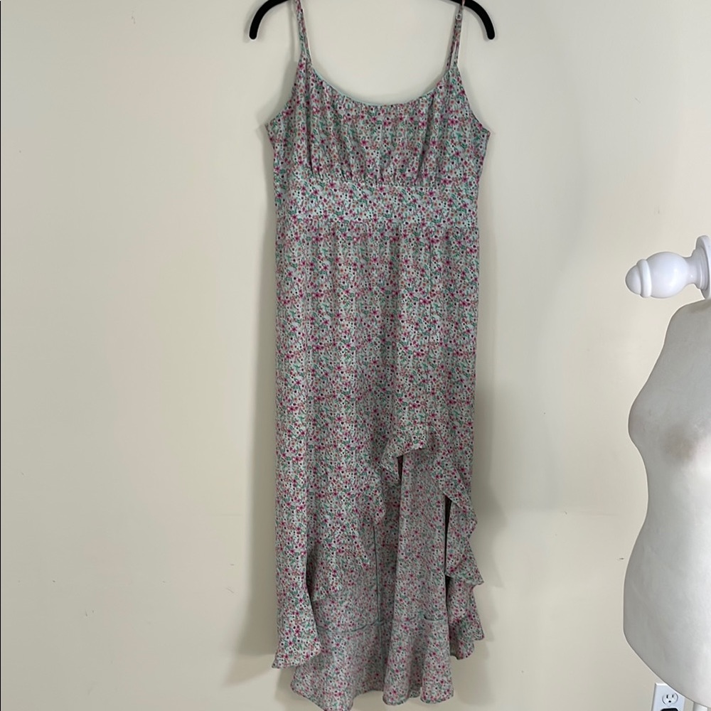 Elegant High-Low Floral Dress